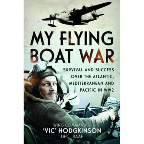 Book cover: WWII pilot portrait with a flying boat silhouette above.