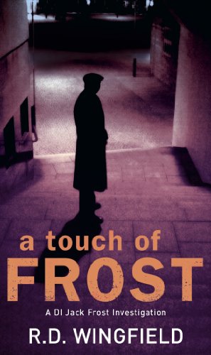 A silhouette of a man in a coat stands on stone steps at night.
