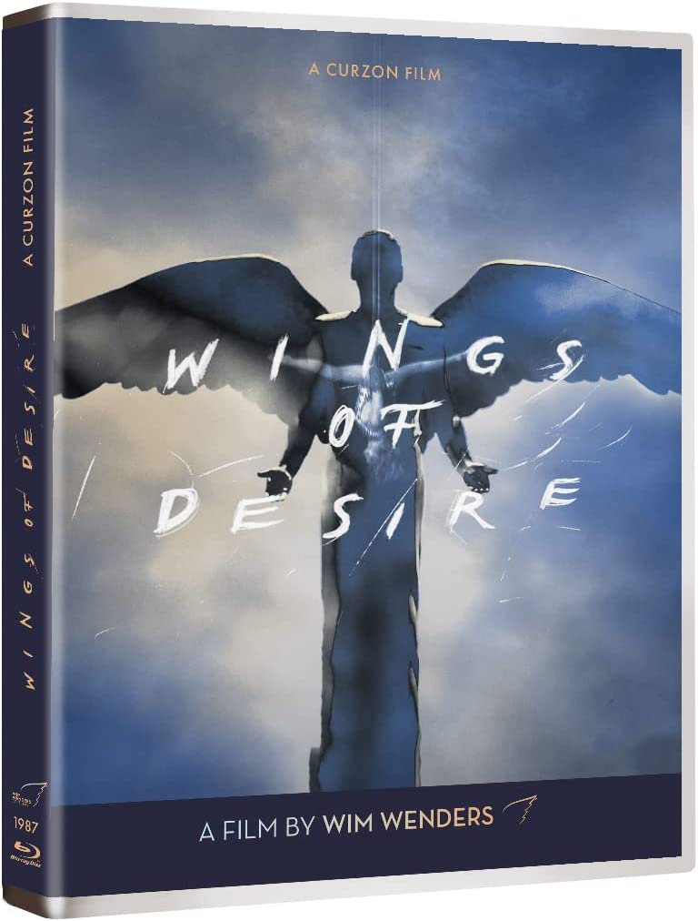 Blu-ray cover art featuring a silhouetted angel with wings spread against a cloudy sky.