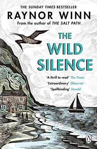 Book cover with illustration of a bird, cottage, boats, and coastline.