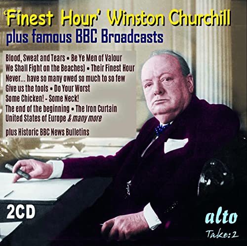 CD cover featuring Winston Churchill in a dark suit, holding a pen.