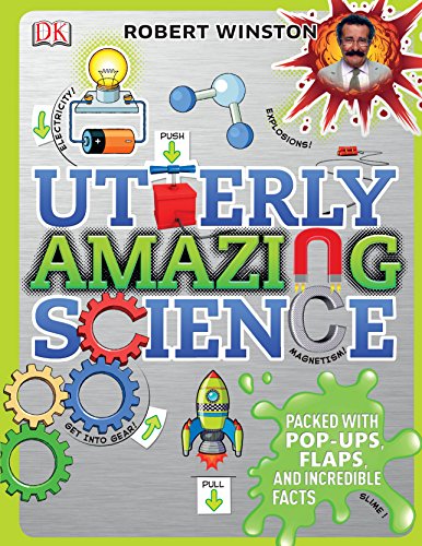 Book cover: "Utterly Amazing Science" with colorful illustrations of science concepts.