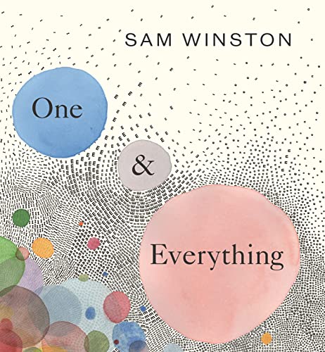 Book cover with colorful circles and dense, patterned background.