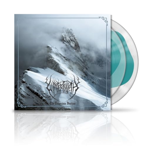 Vinyl record cover featuring a snow-covered mountain peak with two teal and clear discs.