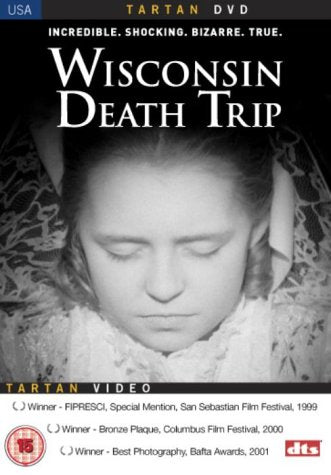 DVD cover for "Wisconsin Death Trip" featuring a solemn young woman’s face.