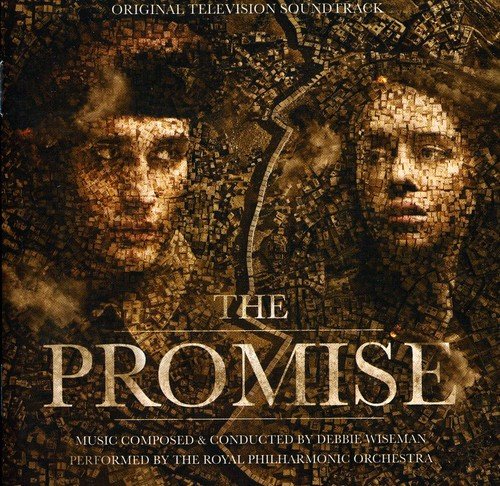 CD cover for "The Promise" soundtrack, featuring faces in mosaic style.