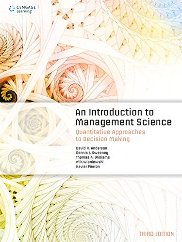 Textbook cover: “An Introduction to Management Science,” third edition.