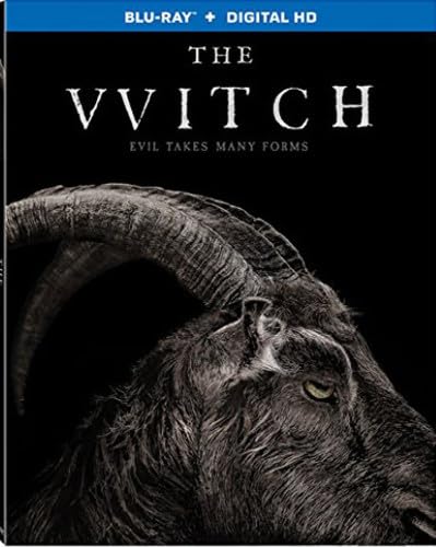 Blu-ray cover for "The Witch" featuring a black goat with large horns.