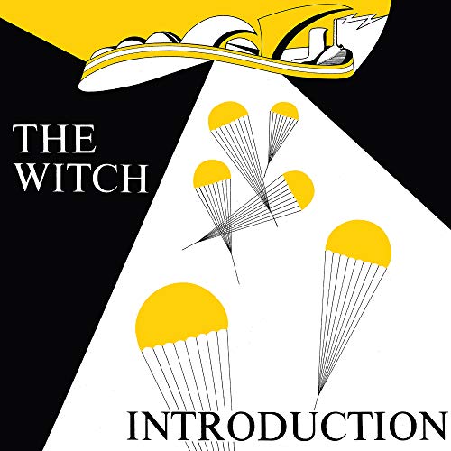Album cover: UFO shining light on parachutes, text “The Witch Introduction”.