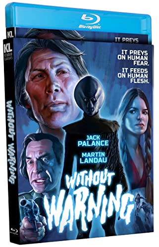 Without Warning" Blu-ray cover featuring distressed people and a shadowy figure.