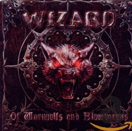 CD cover: "Wizard" band with a snarling wolf image and ornate design.