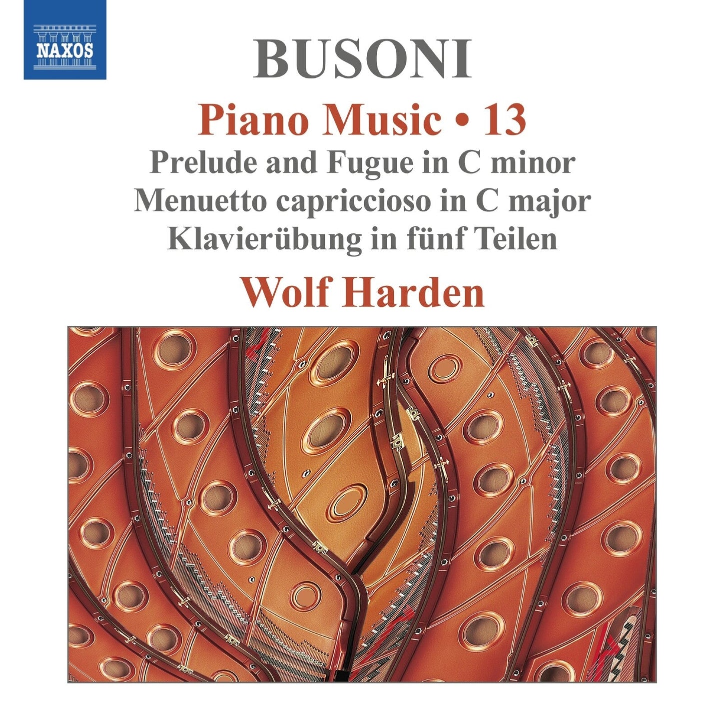 CD cover for Busoni piano music performed by Wolf Harden.