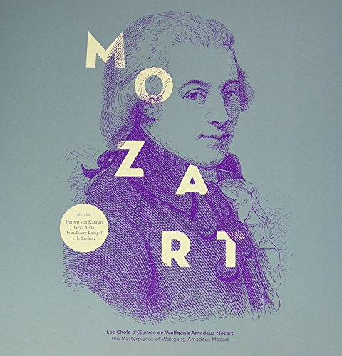 Vinyl album cover featuring a portrait of composer Wolfgang Amadeus Mozart.