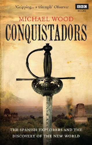 Book cover featuring a sword hilt against a background of ancient stone ruins.