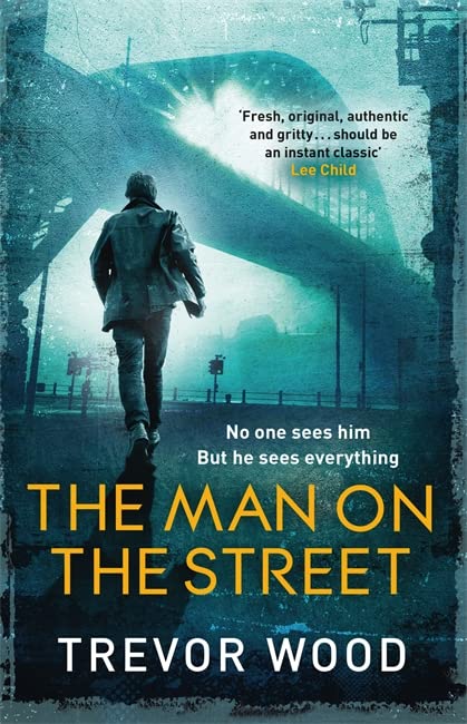 Book cover: man walking towards a tunnel, dark and moody scene.