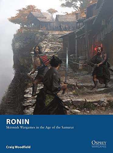 Book cover depicting samurai warriors with swords in a village setting.