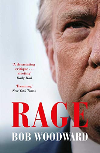 Book cover featuring a close-up of Donald Trump's face with the title Rage below.