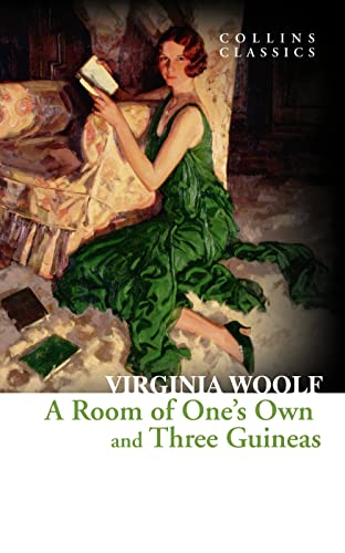 Book cover featuring a painting of a woman reading, titled "A Room of One’s Own.