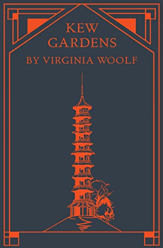 Book cover for Kew Gardens by Virginia Woolf featuring an orange pagoda illustration.