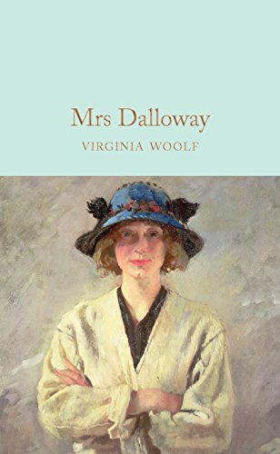 Book cover of Mrs Dalloway by Virginia Woolf featuring a painting of a woman.