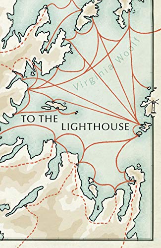 Vintage map illustration for "To The Lighthouse" by Virginia Woolf.