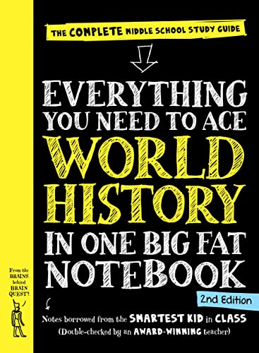 Book cover titled Everything You Need to Ace World History in One Big Fat Notebook.