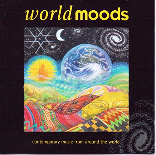CD cover: Earth, sun, moon, and stars with colorful textile patterns.