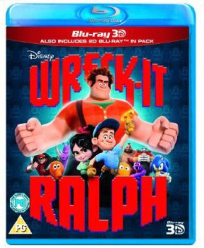 Wreck-It Ralph Blu-ray cover featuring Ralph, Fix-It Felix Jr., and other video game characters.