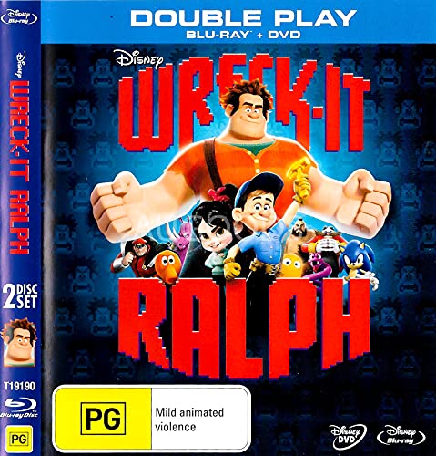 Wreck-It Ralph" Blu-ray cover featuring characters from the animated film.