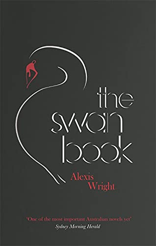 Book cover featuring a white swan outline, red accent, and text on dark background.