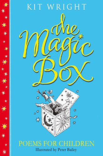 Book cover: "The Magic Box: Poems For Children" with illustrated box.