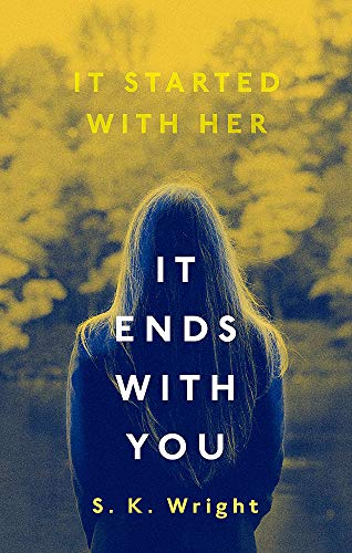 Book cover: woman from behind, yellow background, white text.