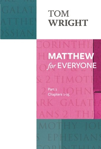Book cover for Matthew for Everyone Part 1 by Tom Wright with pink background.