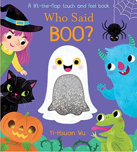 Colorful children’s book cover with a ghost, witch, monster, and other creatures.