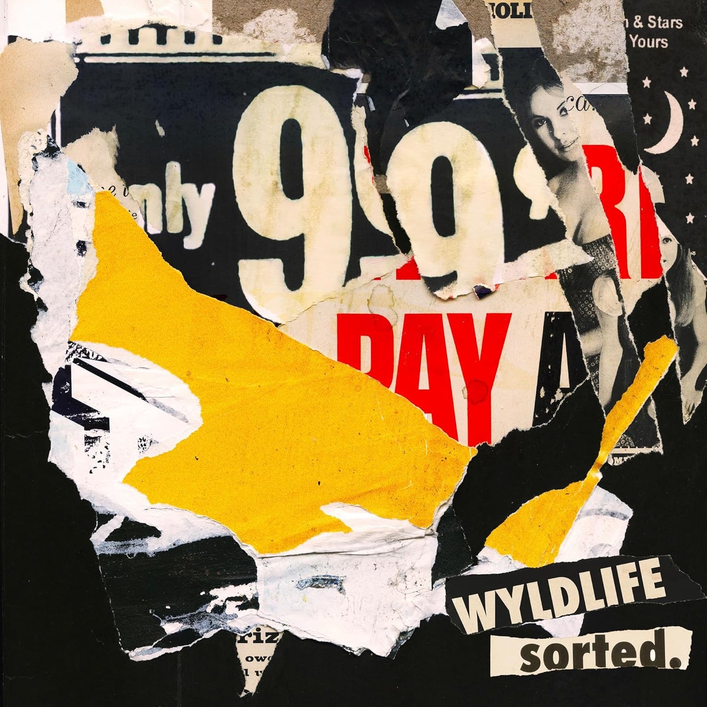 CD cover for Wyldlife’s “Sorted.” with torn poster collage aesthetic.