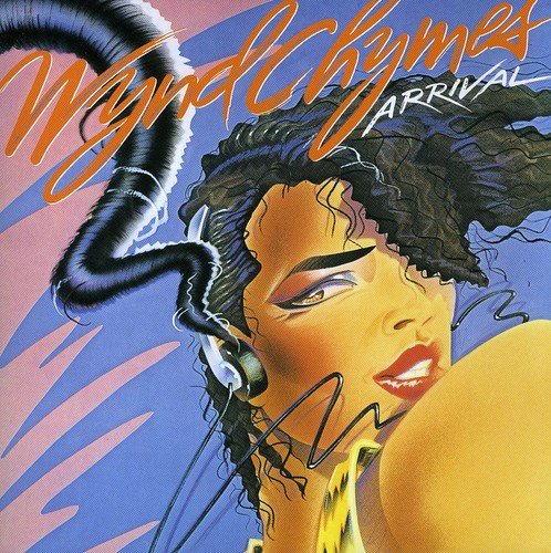 Illustrated CD cover showing a woman with curly hair wearing headphones against blue background.