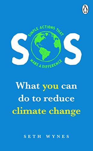 Book cover: “SOS” with Earth image, title about climate change action.