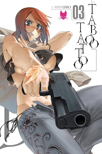 Manga cover: woman with gun, volume 3 of "Taboo Tattoo" series.