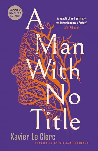 Book cover with a purple background featuring a profile silhouette formed by orange branches.