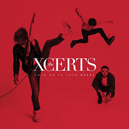 Album cover for Xcerts' "Hold On To Your Heart" featuring band members.