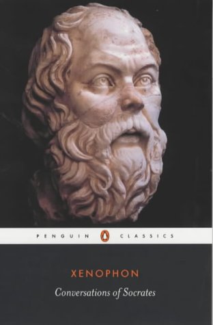 Book cover: "Conversations of Socrates" featuring a marble bust of a bearded man.