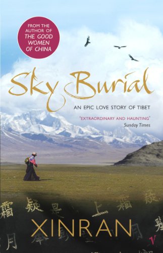 Book cover: mountainous Tibetan landscape with a lone figure and birds.