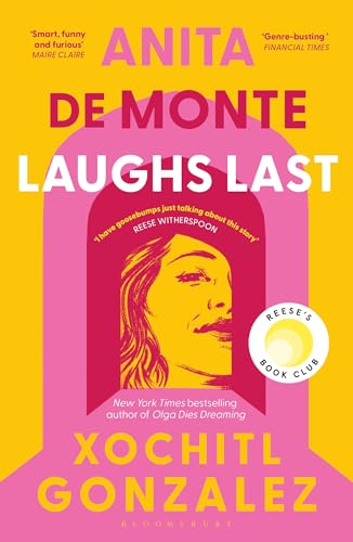 Book cover with a portrait of a woman and bold pink and yellow typography.