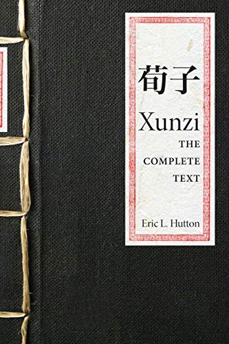 Black book cover with red and white label reading "Xunzi: The Complete Text".
