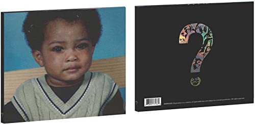 XXXTENTACION's "? " CD case, featuring a childhood photo and question mark.