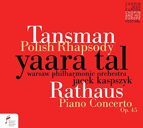 Red album cover with white text: "Tansman," "Yaara Tal," and "Rathaus.