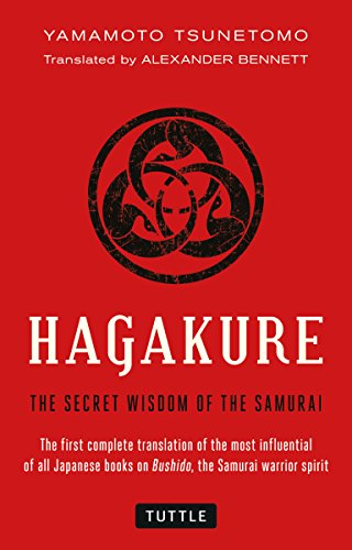Red book cover with a dark samurai crest and white title text.