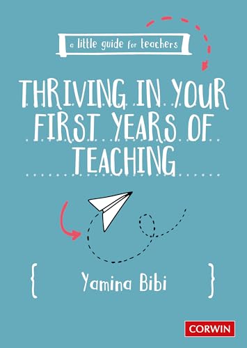 Book cover with title "Thriving in Your First Years of Teaching" and paper airplane.