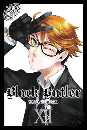Black Butler volume 12 cover: character with glasses making a gun gesture.