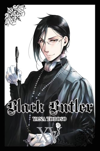 Black Butler manga volume 15 cover featuring Sebastian Michaelis in a black suit.